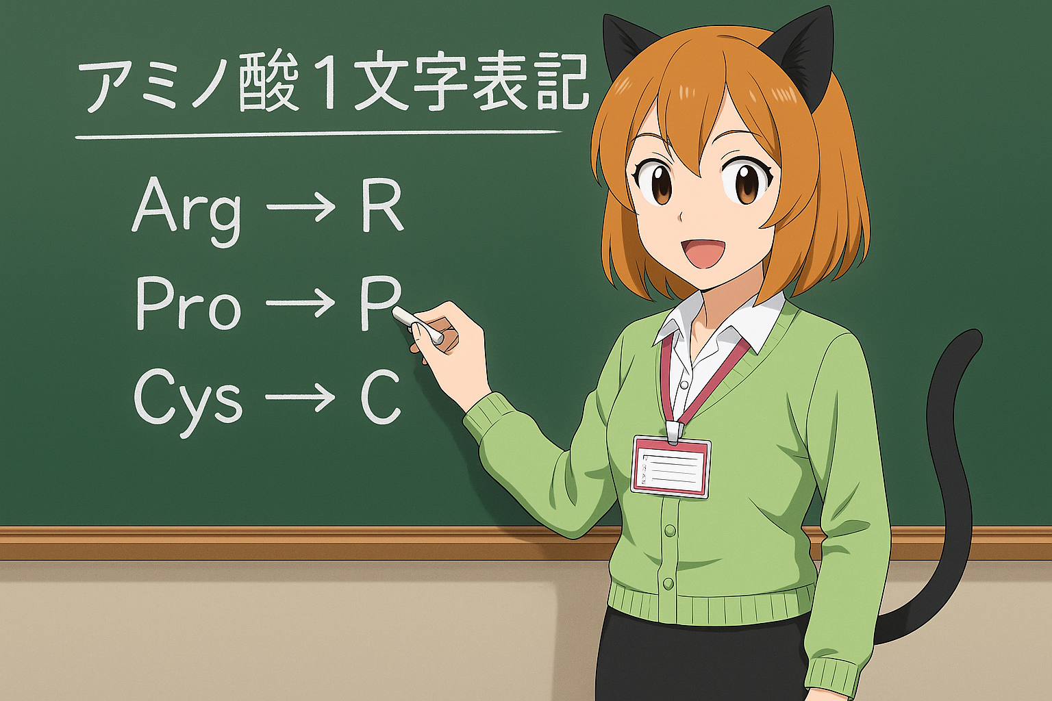 アミノ酸正式名称の1文字表記